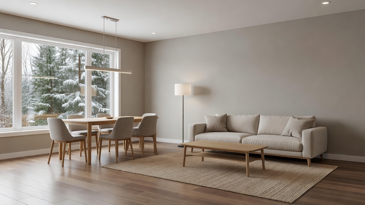 A beautifully renovated open concept living room by Everwood